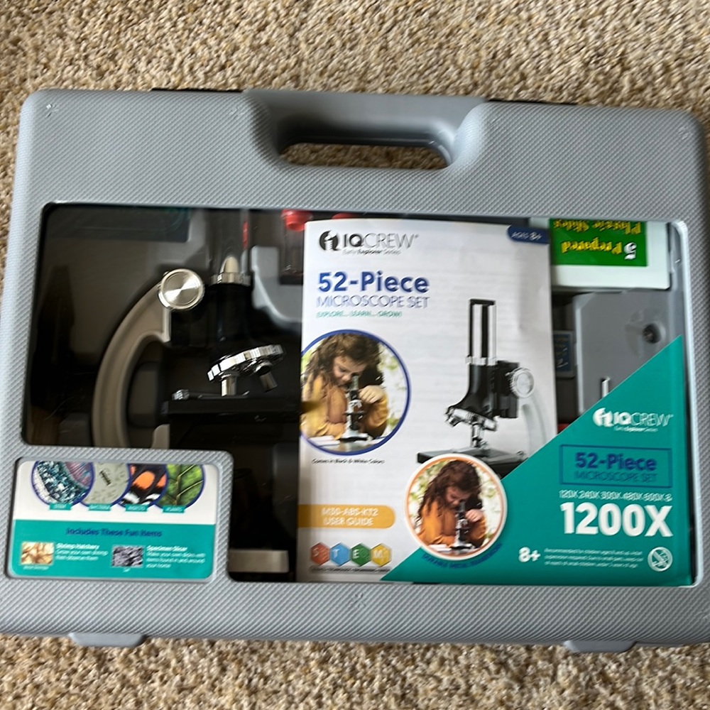 Barely used IQCrew 52 piece Microscope Set